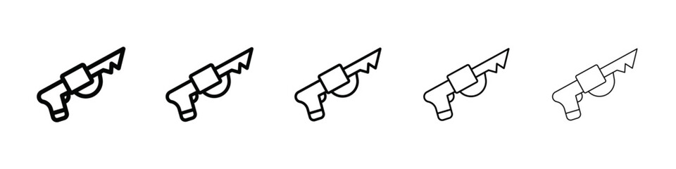 harpoon icon isolated vector on white background set