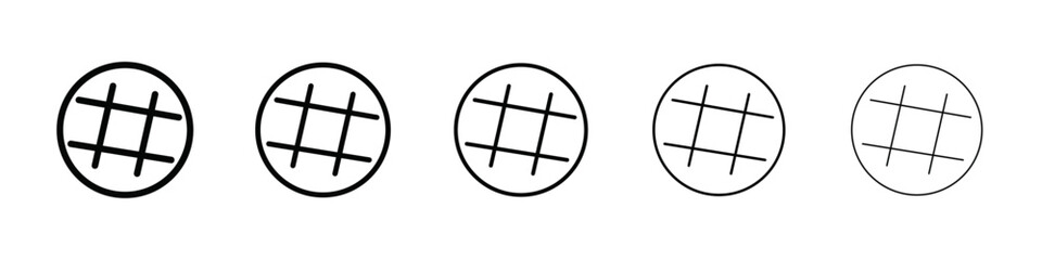 Hastag icon isolated vector on white background set