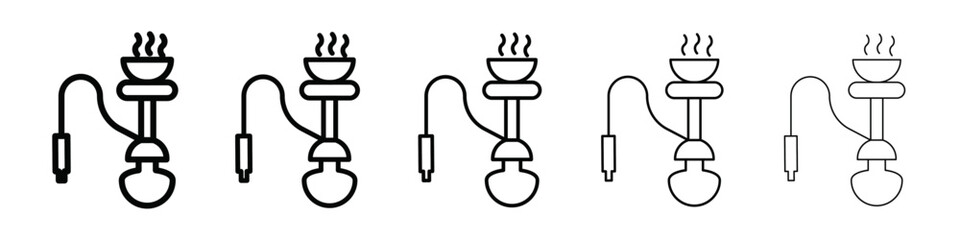 Hookah icon isolated vector on white background set