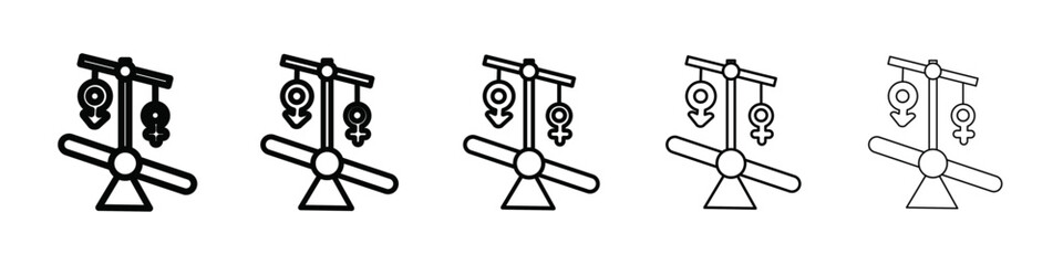 Hormone imbalance icon isolated vector on white background set