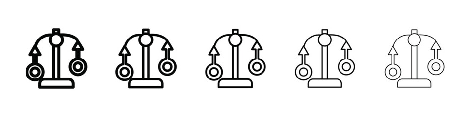 Hormone imbalance icon isolated vector on white background set