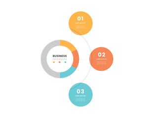 3 circle data representation business infograph 