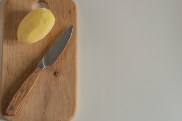 chopping board and knife