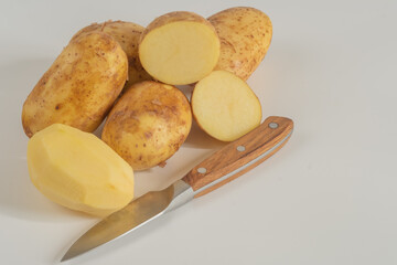 potato and knife