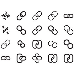 Collection of Various Chain Link Styles vector