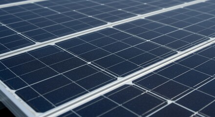 Close-up of Solar Panels: Renewable Energy and Sustainable Power Source