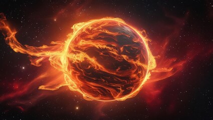 Celestial Inferno &mdash; Cosmic Fireball in Deep Space
