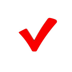 red check mark
