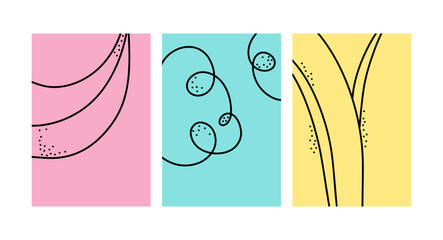 Set of minimalist posters. Abstract.