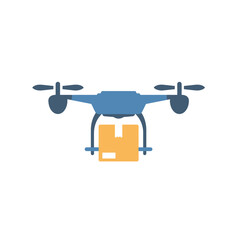Drone Delivery System: Quadcopter Transporting Package.