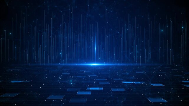 Abstract digital pattern hi tech innovation concept background Abstract technology big data Motion digital data flow. big data. Transfer storage of data sets , block chain, server, hi-speed internet. - Powered by Adobe