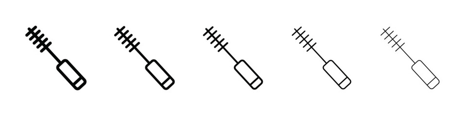 Mascara brush icon isolated vector on white background set