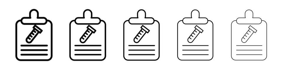 Medical test icon isolated vector on white background set