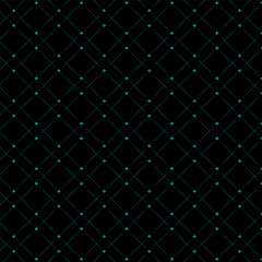 Fototapeta premium Elegant Teal Fleurdelis Pattern Black Background Diamond Grid