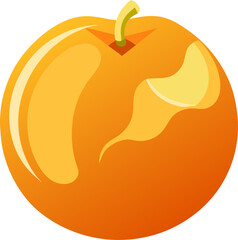 Orange Peel isolated on white background, full depth of field