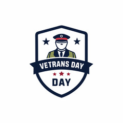 typography design of happy veterans day