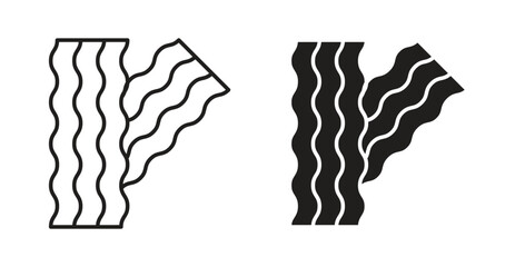 Bacon icon Logos. Flat Vector Icon Design Template
