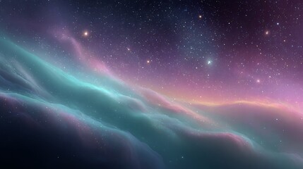 Gradient sky with nebula ice