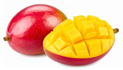 Juicy mango isolated on white background
