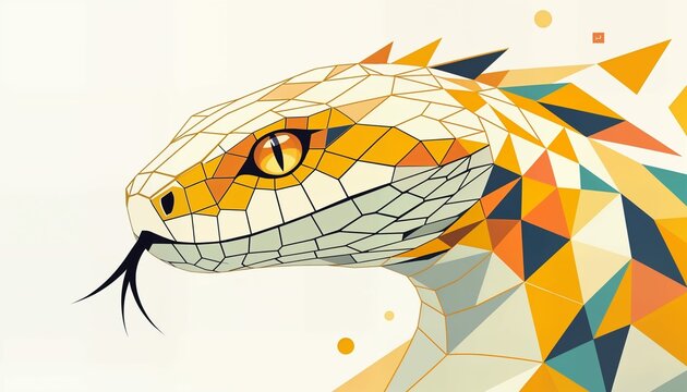 vector illustration of an abstract snake face