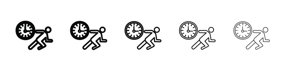 running Speed icon isolated vector on white background set