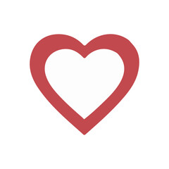 red heart isolated on white