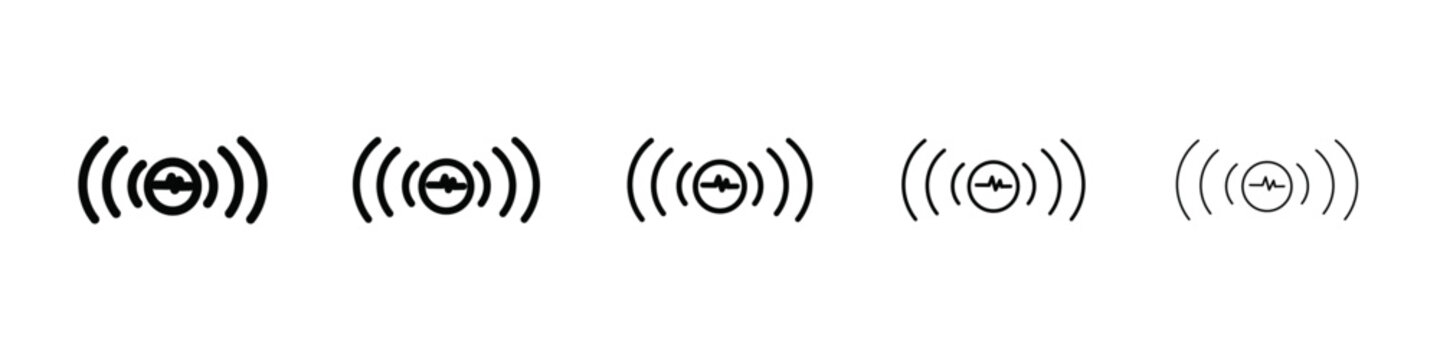 sensor icon isolated vector on white background set