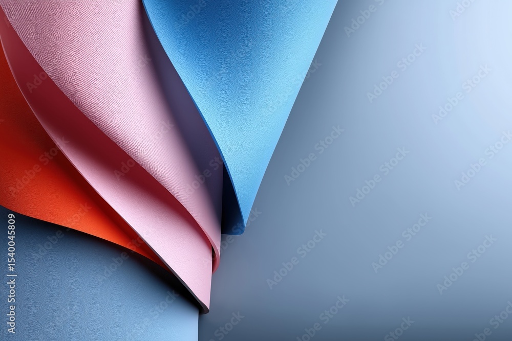 Poster gradient patterns in light pink and blue tones create a fresh spring atmosphere for design inspirati