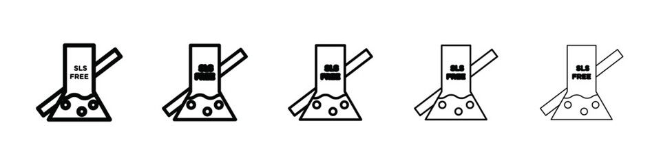 Sls, sles free icon isolated vector on white background set