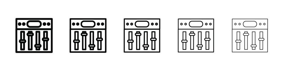 Sound mixer icon isolated vector on white background set