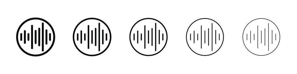 Obraz premium Sound Wave Icon isolated vector on white background set