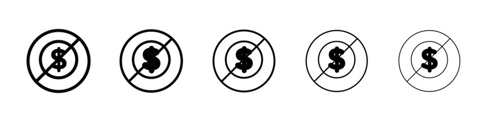 Obraz premium Stop Corruption icon isolated vector on white background set