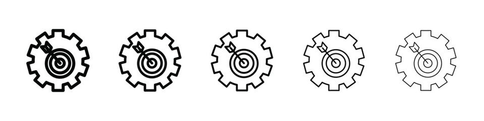 strategy icon isolated vector on white background set