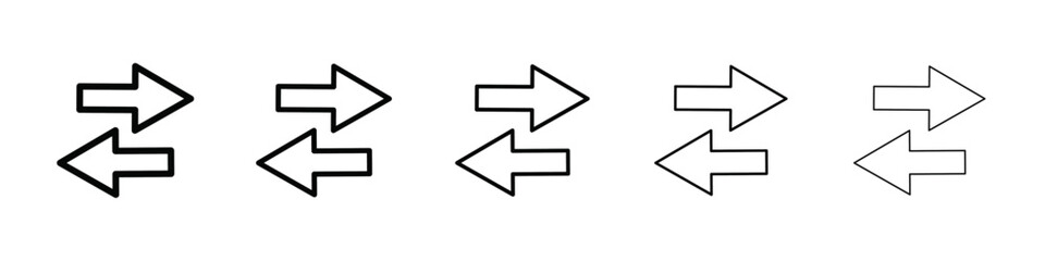 swap Icon isolated vector on white background set