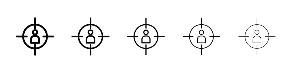 Target audience icon isolated vector on white background set