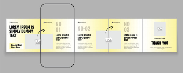 Tips Instagram social media carousel post template or LinkedIn carousel banner collection	
