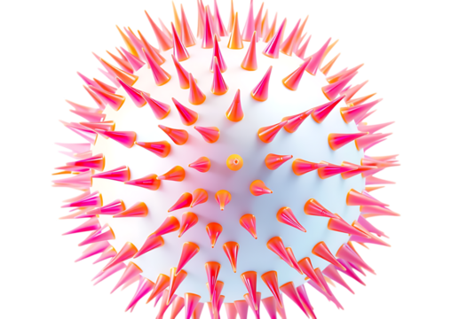 Abstract virus, microbe, or cell illustration.