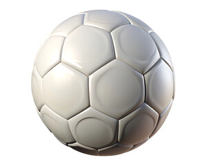 White soccer ball isolated on black background studio shot