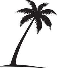 Coconut Tree silhouette Vector | Minimalist & Trendy Coconut Tree Silhouette Design | Unique & Stylish Coconut Tree Artwork for Vector design