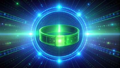 Green Belt Surrounded by Abstract Light