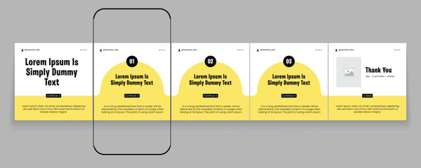 Tips Instagram social media carousel post template or LinkedIn carousel banner collection	
