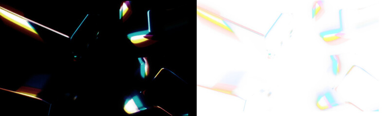Diamond Sparkle Crystal Light Rainbow Effects PNG