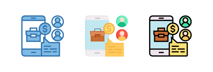 Digital Job Market Icon