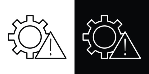 Technical warning icon Design Template vector set for graphic work