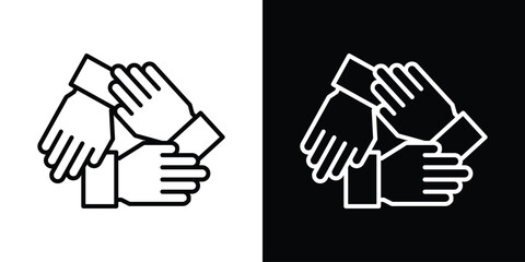 Teamwork icon Design Template vector set for graphic work