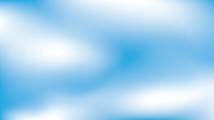 Beautiful clouds, abstract white and blue color gradient background. Vector illustration.