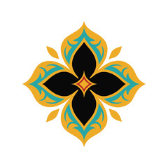 brocade pattern design vector art