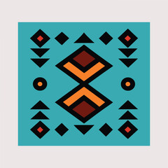 African mud cloth pattern design vector art