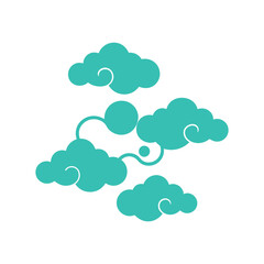 Chinese clouds pattern design vector art
