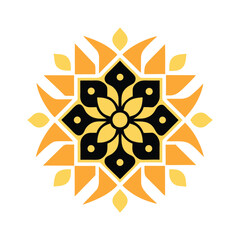 Indian block print pattern design vector art